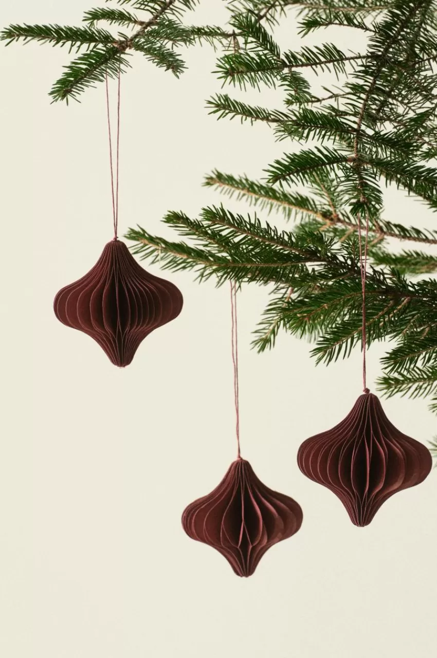 Juldekoration*Jotex ADELA Dekorationshänge 3-pack Mörkröd