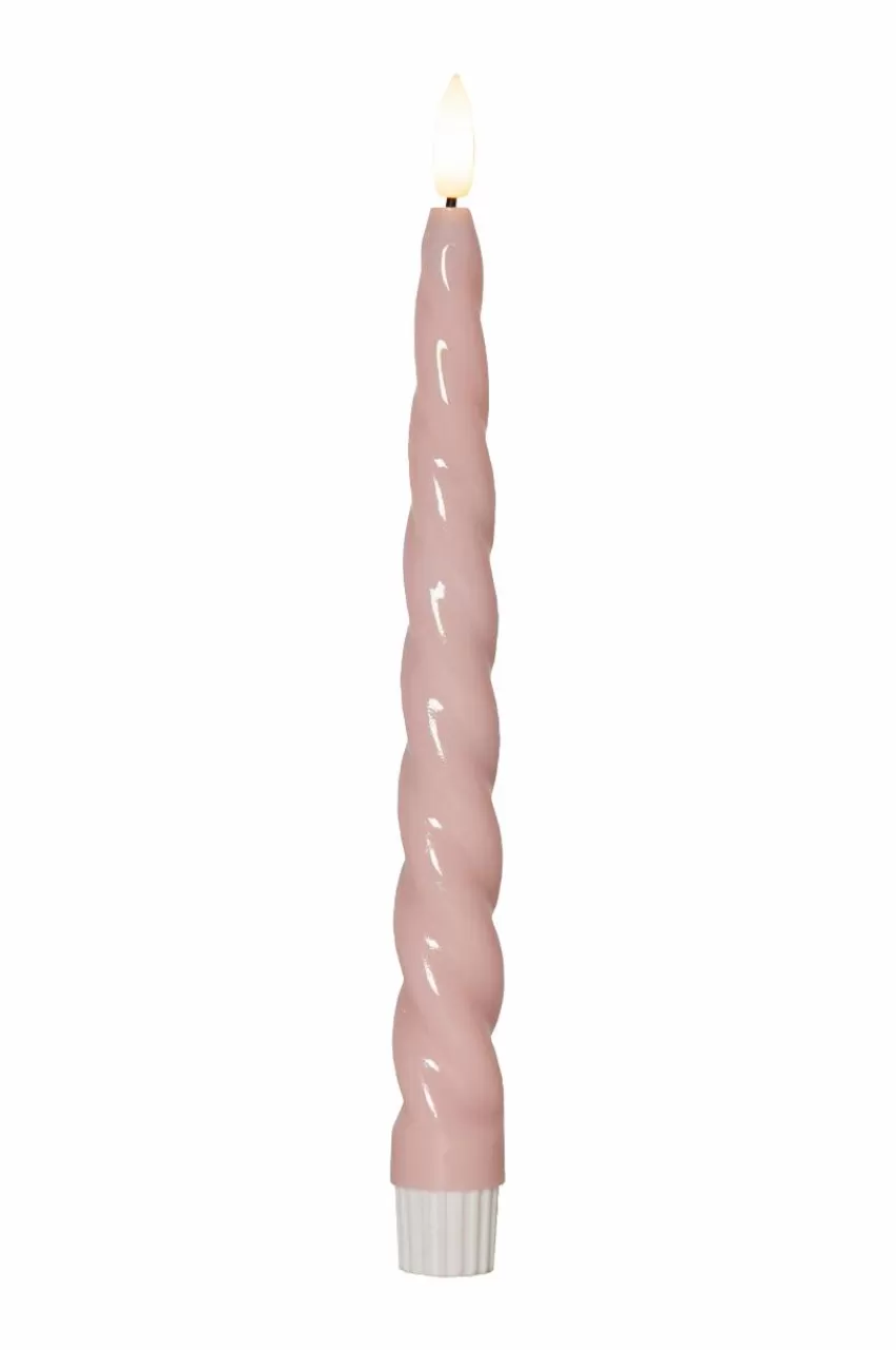 Ljus*Jotex Antikt Ljus Flamme Shine 2-p Rosa