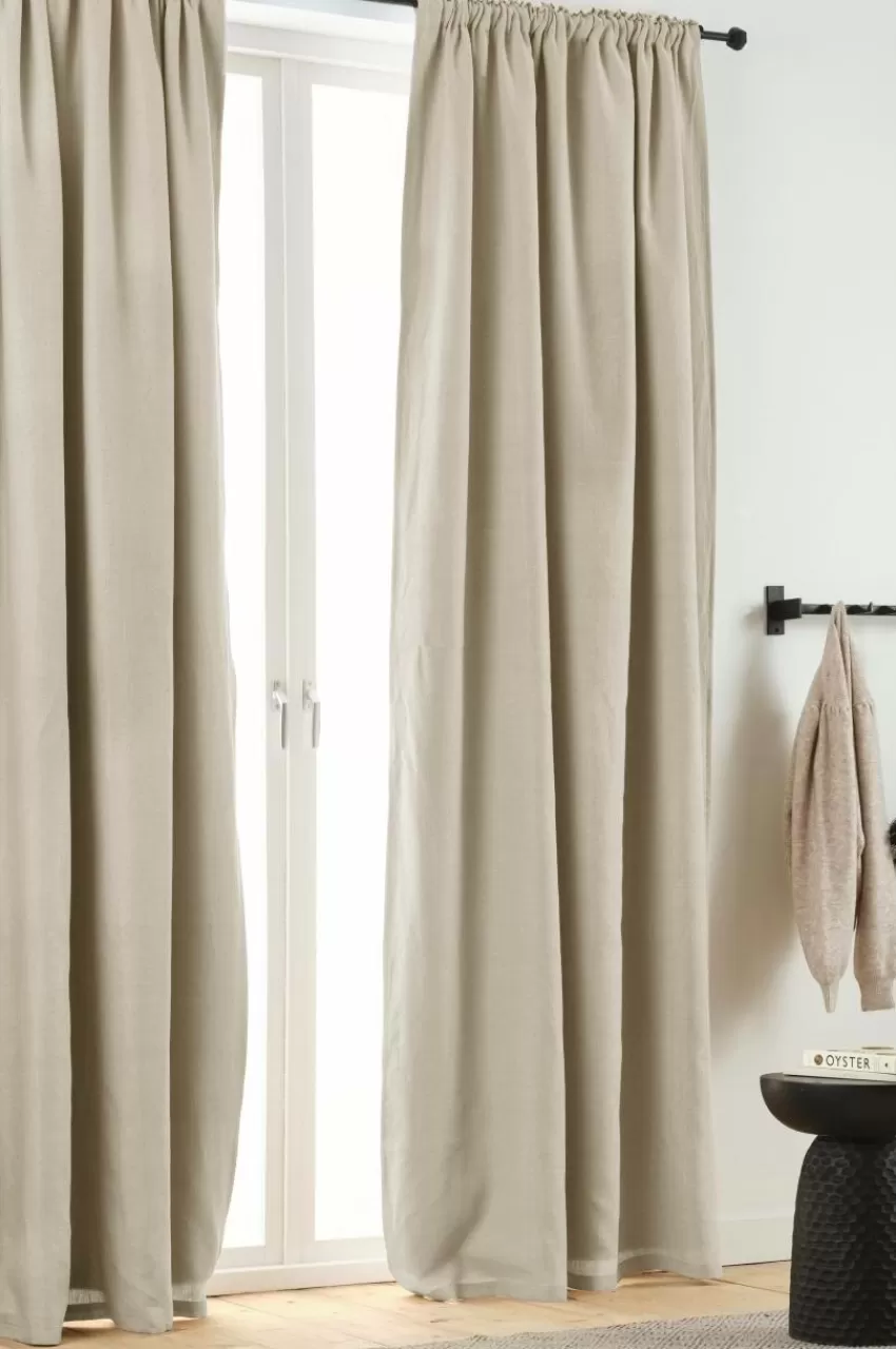 Linnegardiner | Multifunktionsgardiner*Jotex AURORA Mörkläggningsgardin - 1 Längd Linnebeige