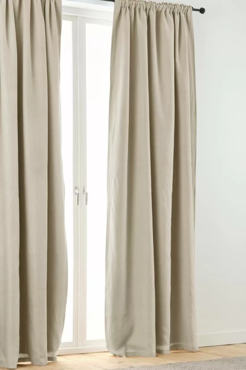 Linnegardiner | Multifunktionsgardiner*Jotex AURORA Mörkläggningsgardin - 1 Längd Linnebeige