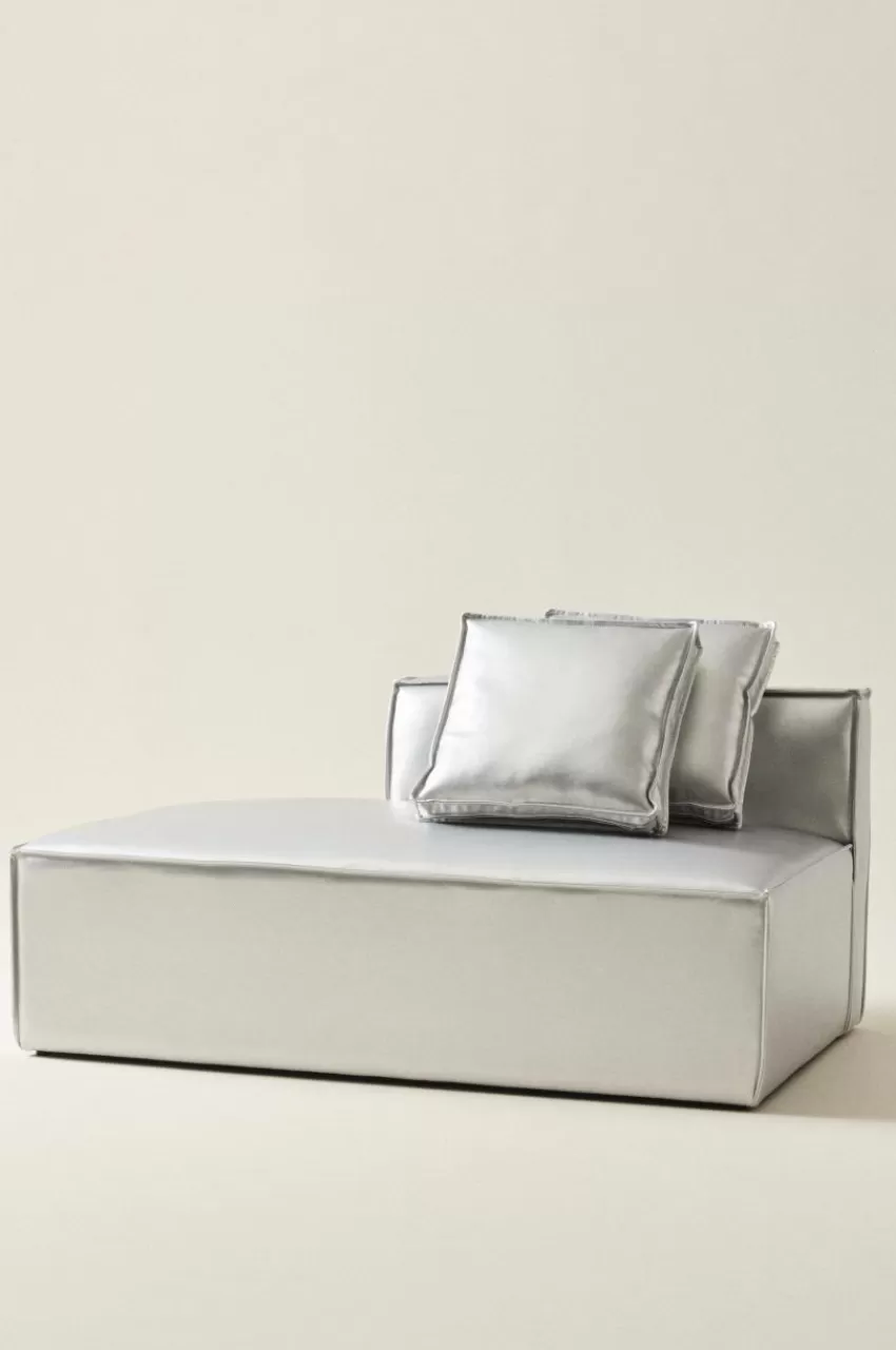 Soffor*Jotex BALTIMORE Soffmodul - Stor Med Rygg Höger + 2 Kuddar Silver