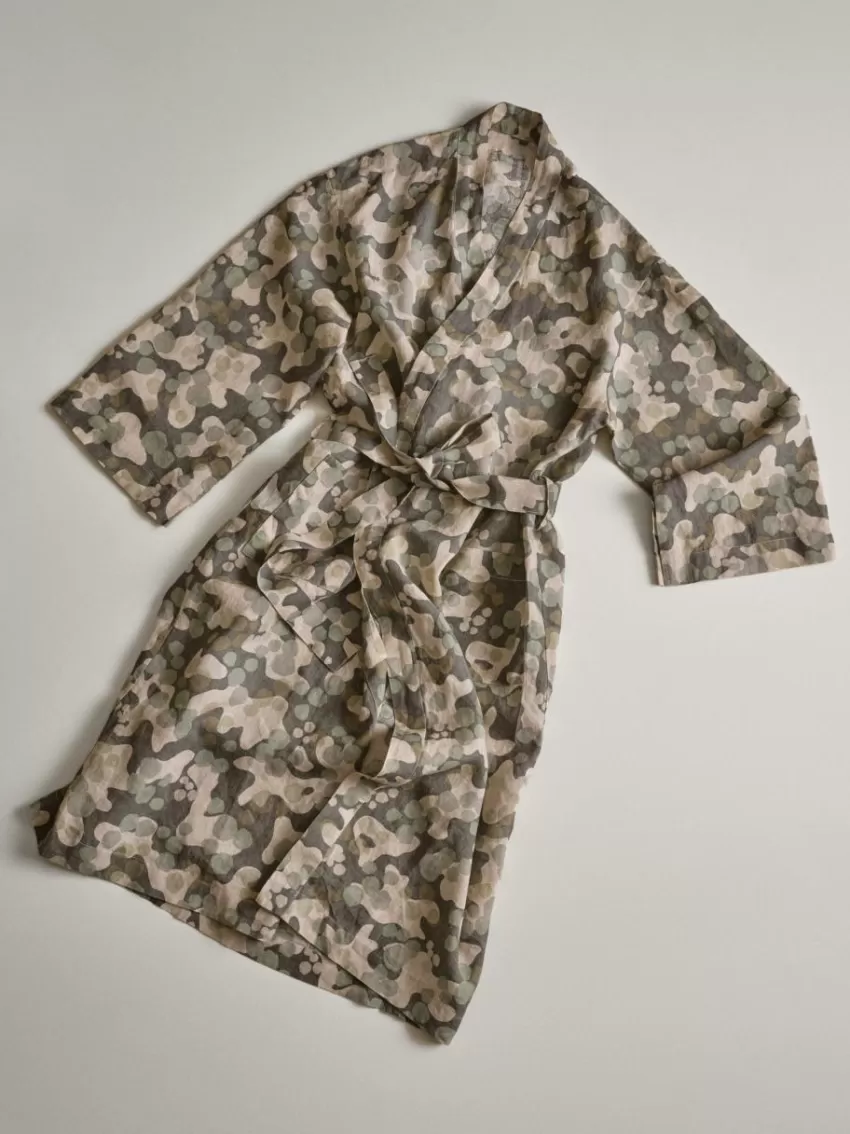 Morgonrockar*Jotex CARA Kimono Lång Mörkgrön