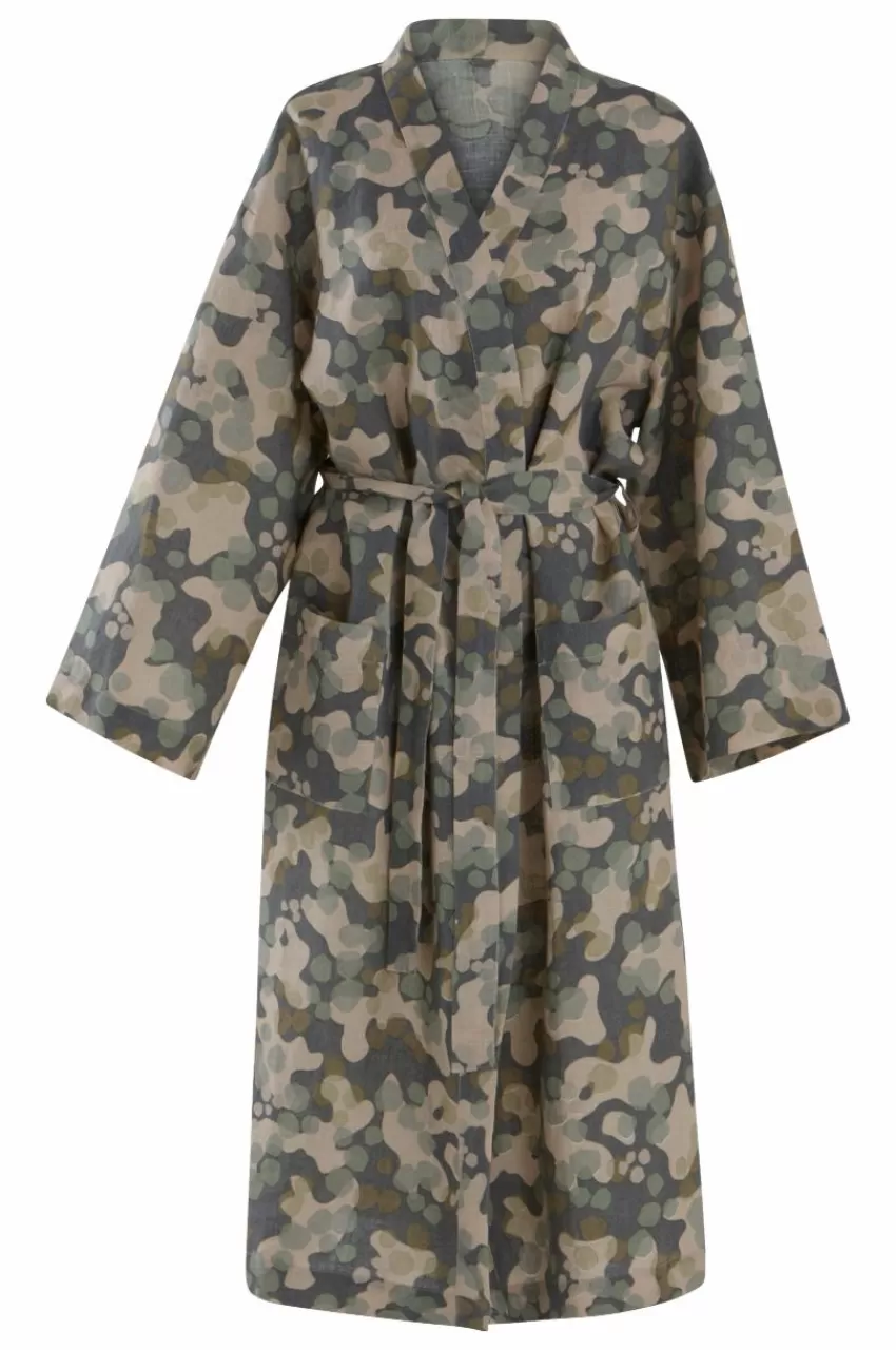 Morgonrockar*Jotex CARA Kimono Lång Mörkgrön