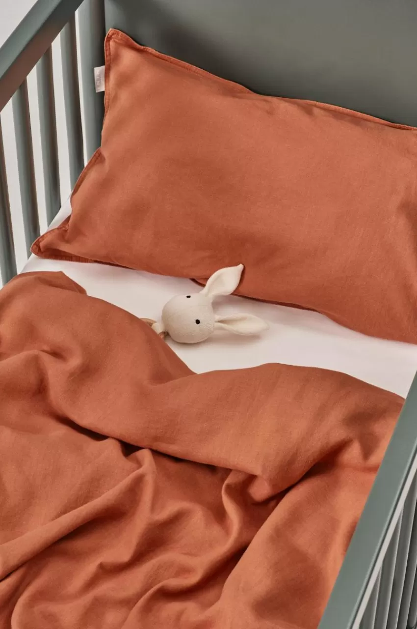 Barnsängkläder*Jotex HANNAH MINI Påslakanset Spjälsäng Bränd orange