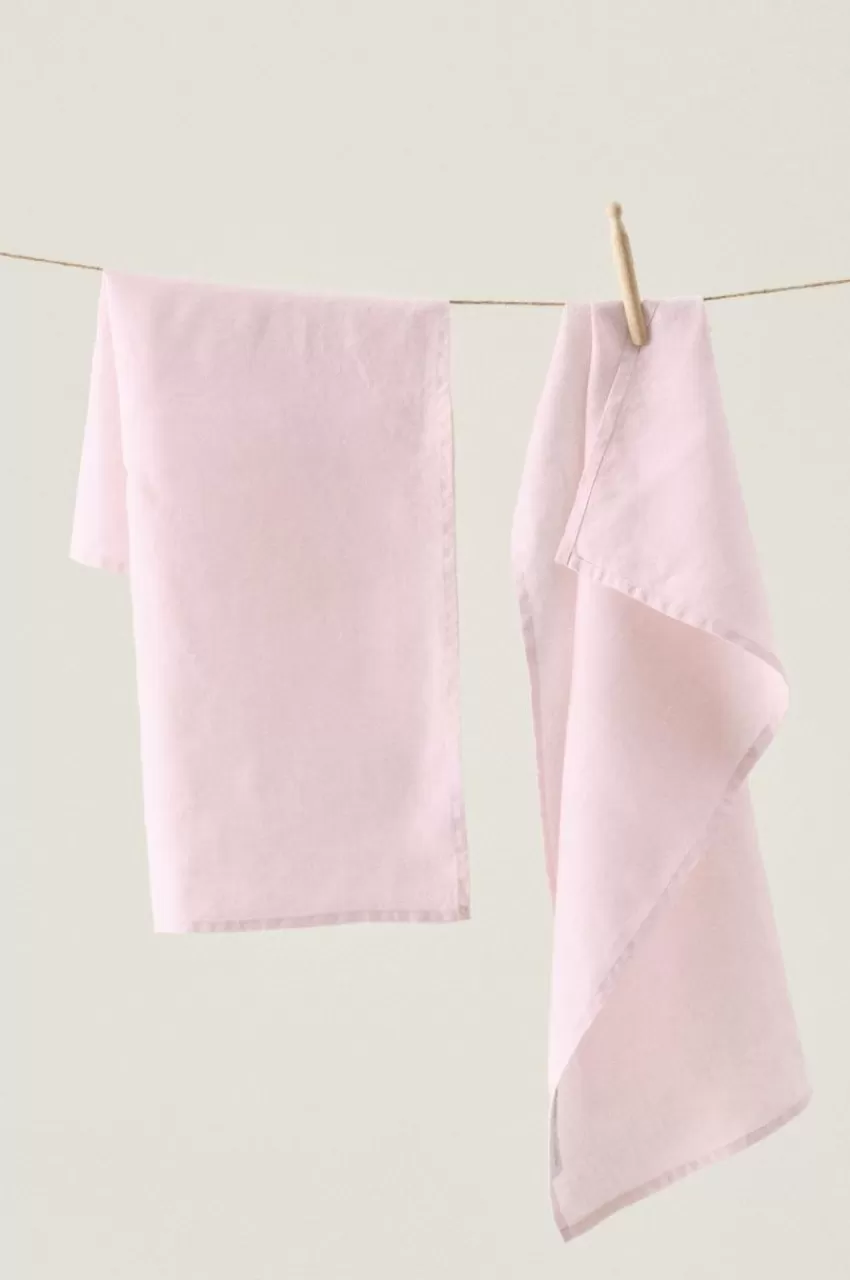 Kökshanddukar*Jotex JONIE Kökshandduk I Linne 2-pack Rosa