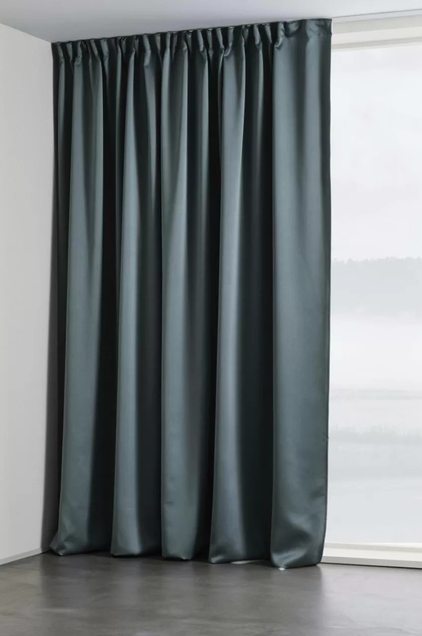 Mörkläggningsgardiner*Jotex KYLIE Mörkläggningsgardin 1 Längd - Extra Bred Blågrön