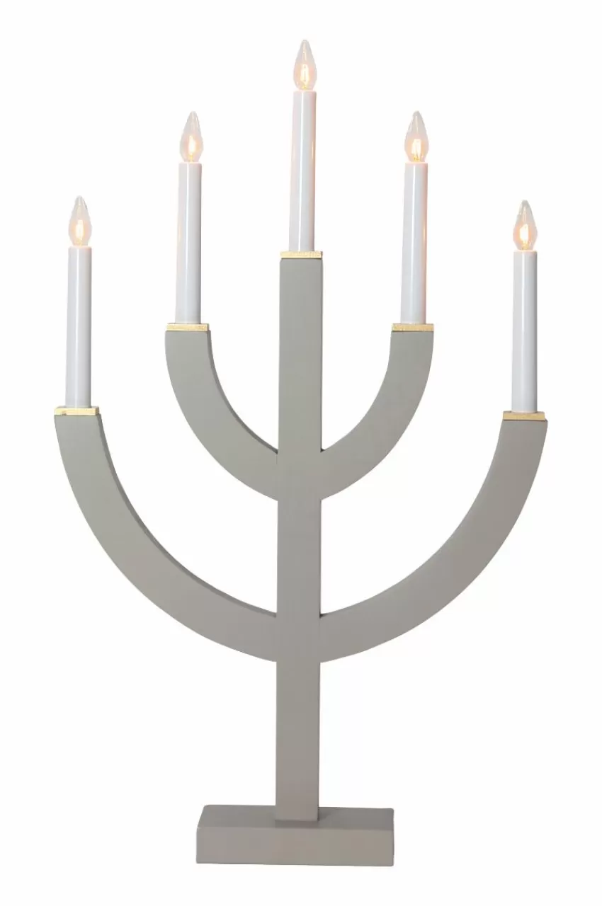Julbelysning*Jotex Ljusstake Anno 59 Cm Grå