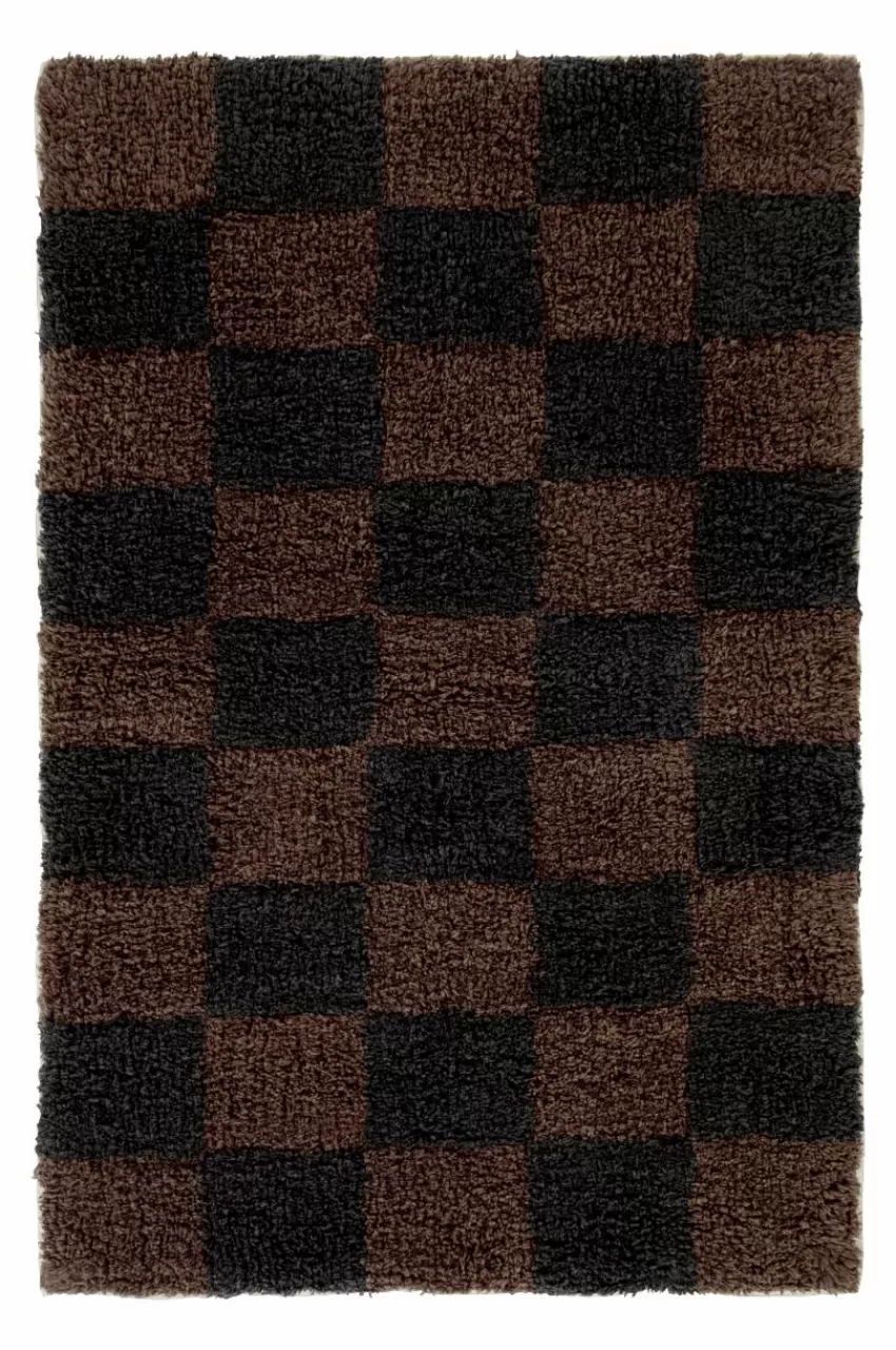 Badrumsmattor | Badrumsmattor*Jotex MELA Badrumsmatta Ekologisk 60x90 Cm Brun/svart