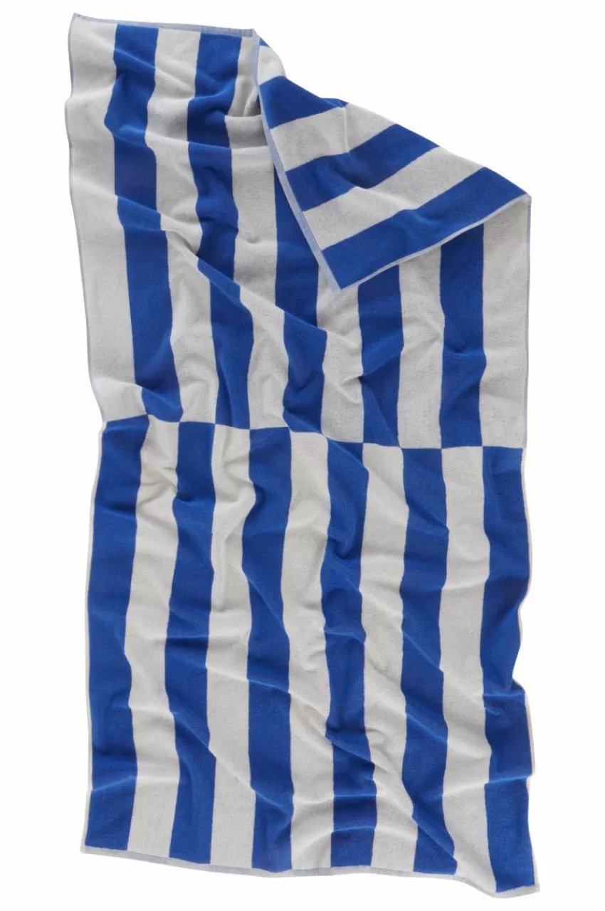 Badlakan*Jotex PAROS Strandbadlakan Klarblå/vit