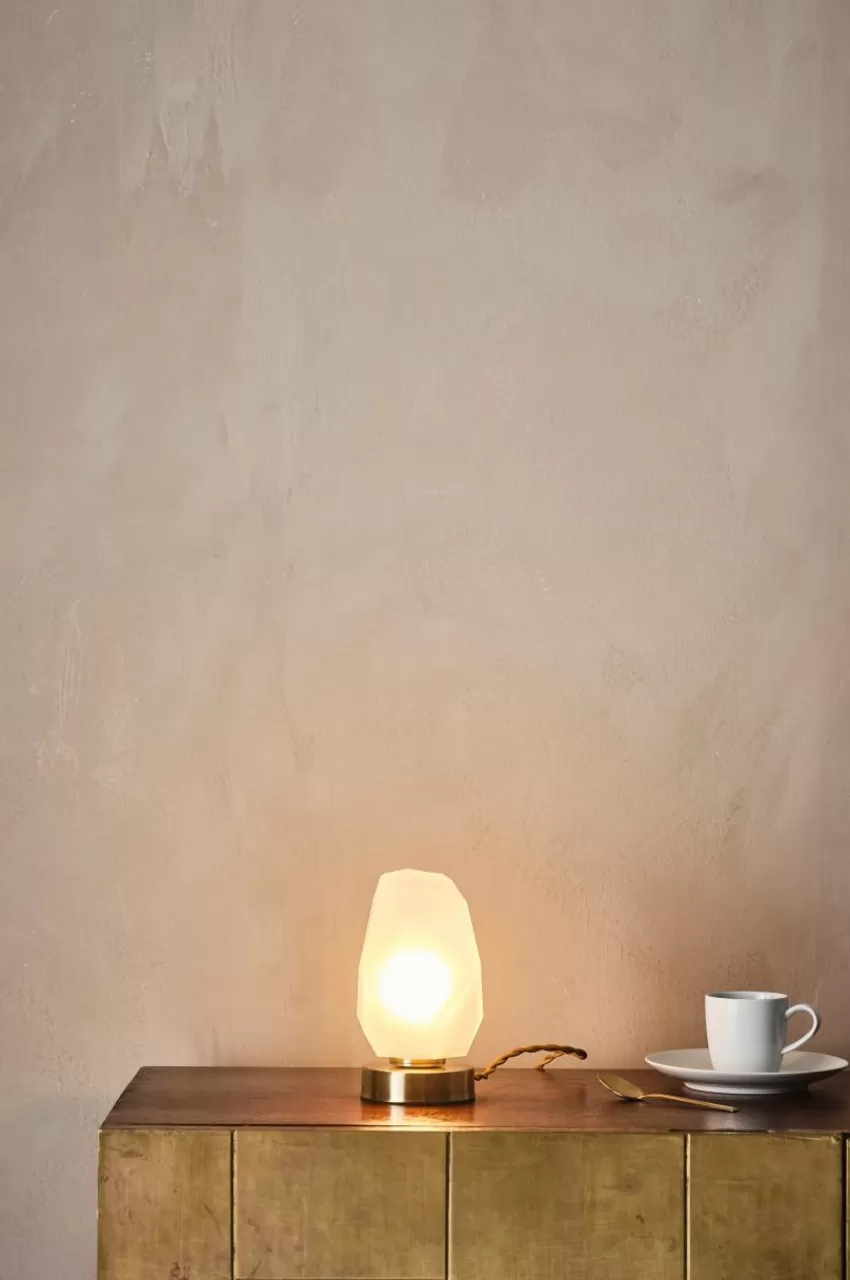 Bordslampor*Jotex ROCK Bordslampa Antikmässing/vit