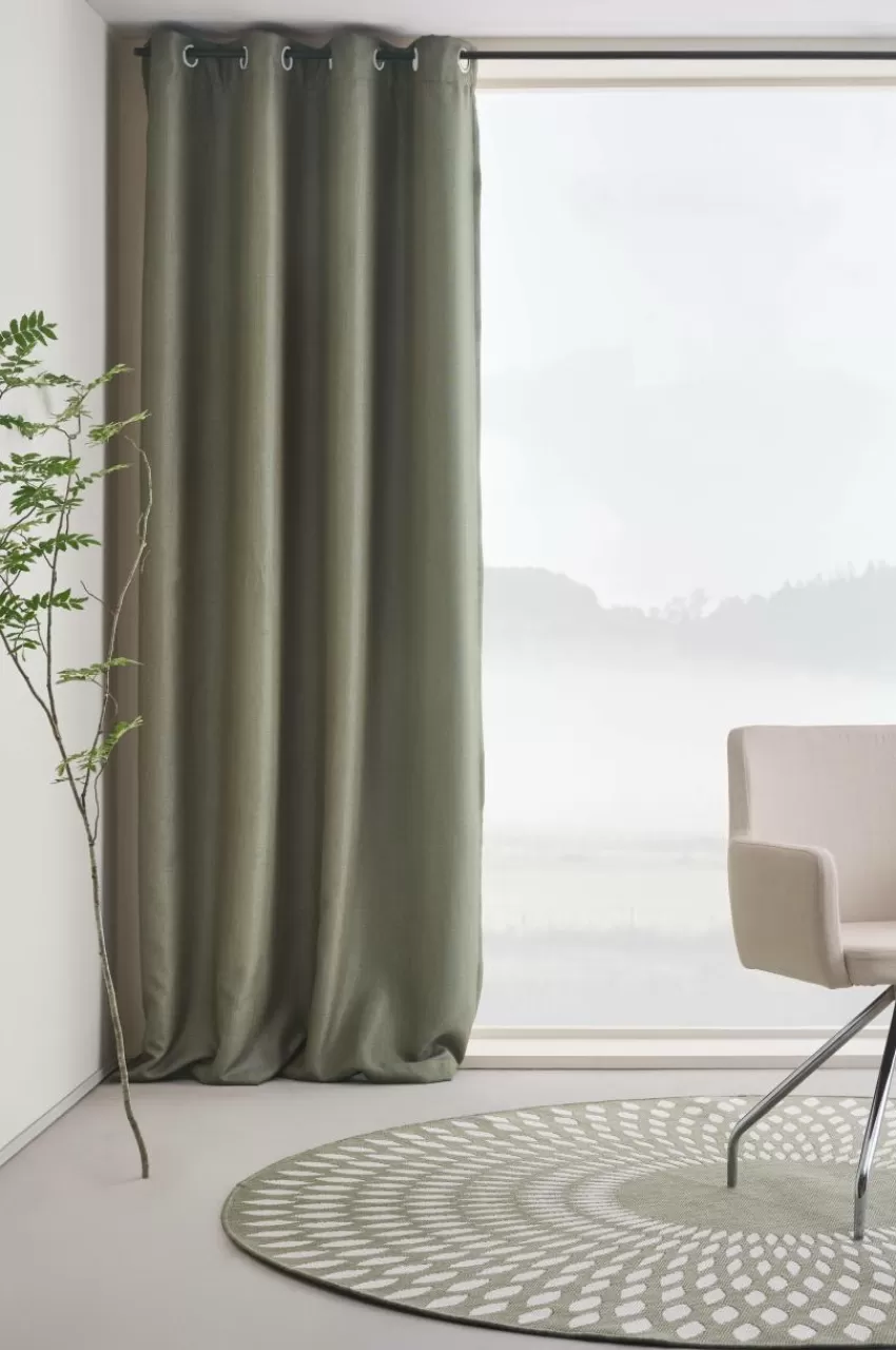 Mörkläggningsgardiner*Jotex SHADOW Mörkläggningsgardin Med öljett 1 Längd Olivgrön