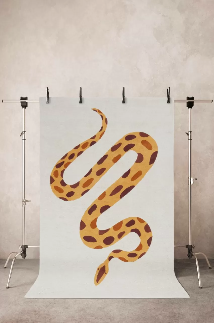Barnmattor | Barnmattor*Jotex SNAKE Bomullsmatta 130x190 Cm - Ekologisk Grå/brun