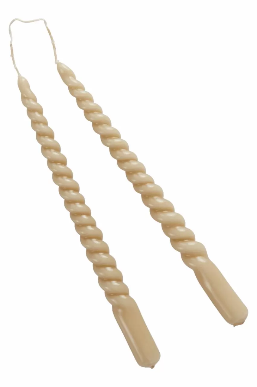 Ljus | Juldekoration*Jotex TWISTER Ljus 2-pack Sandfärgad