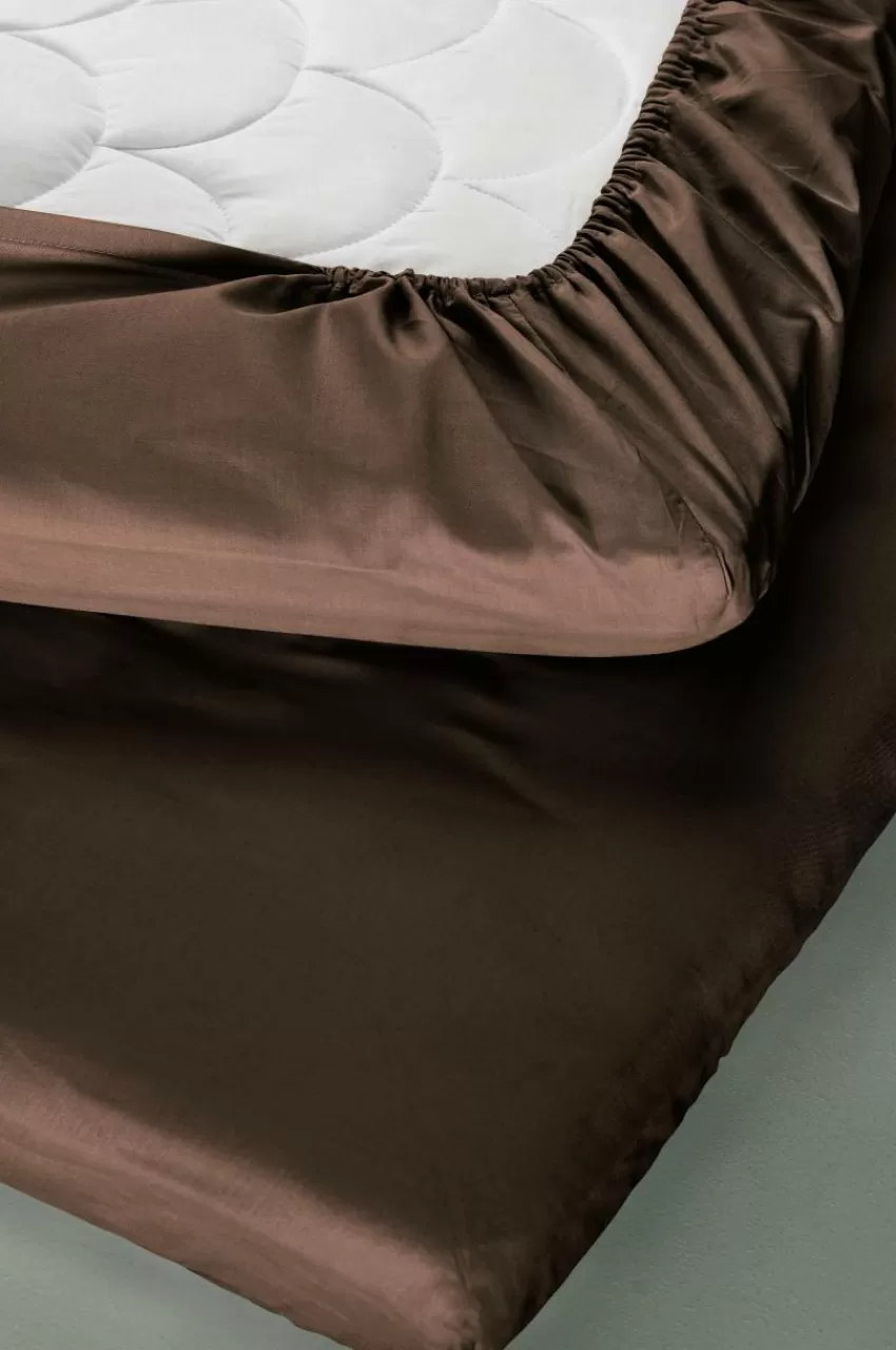 Barnsängkläder*Jotex ZACK MINI Dra-på-lakan Spjälsäng 60x120 Cm - Ekologisk Kaffe