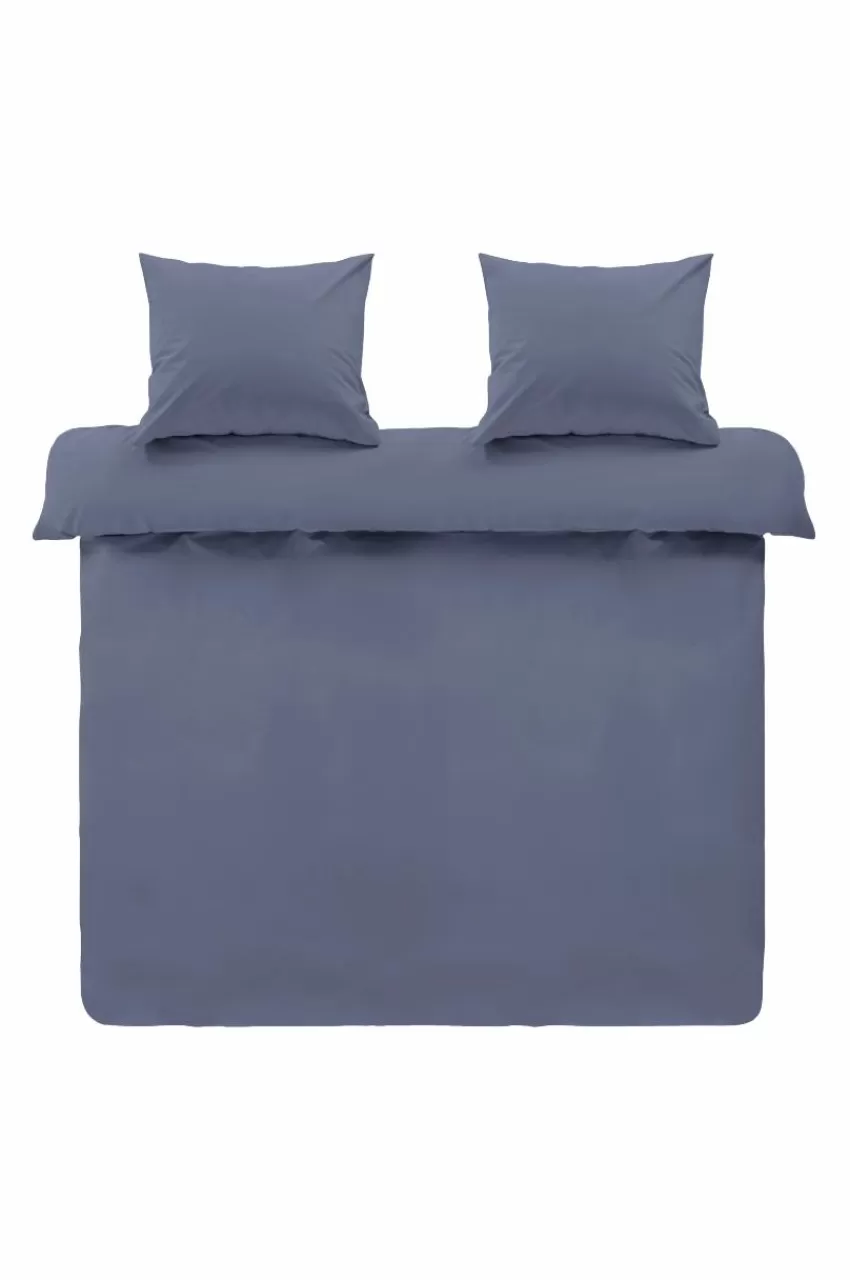 Påslakanset*Jotex ZACK PERCALE Påslakanset Dubbelsäng Ekologisk Åskblå